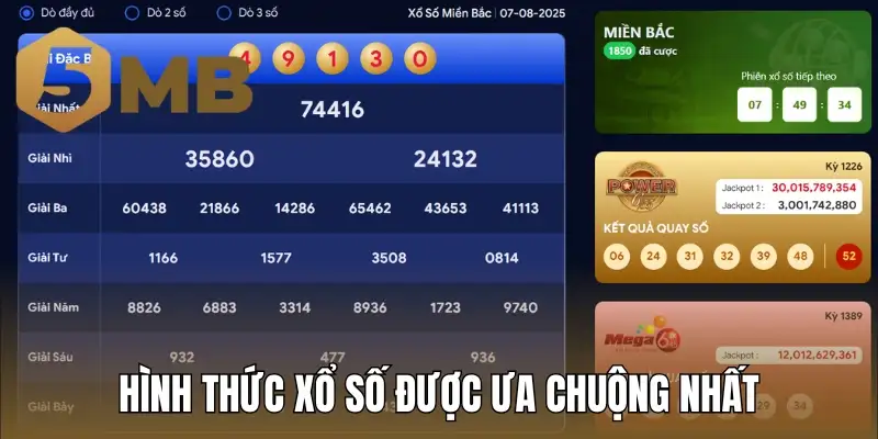 Hình thức xổ số được ưa chuộng nhất